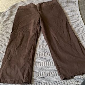 Merona size 24W pants. 97% cotton. Brown in color